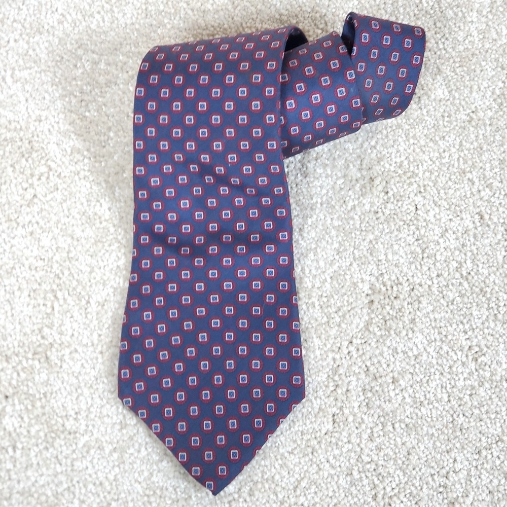 Buckingham‎ Blue Men's Neck Tie 100% Italian Silk USA 58"